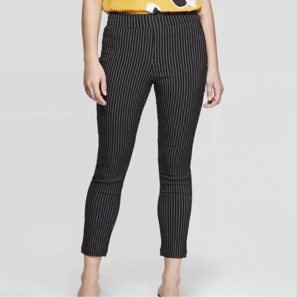 Black Striped Women's Pants